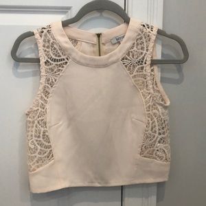 Dressy lace crop top